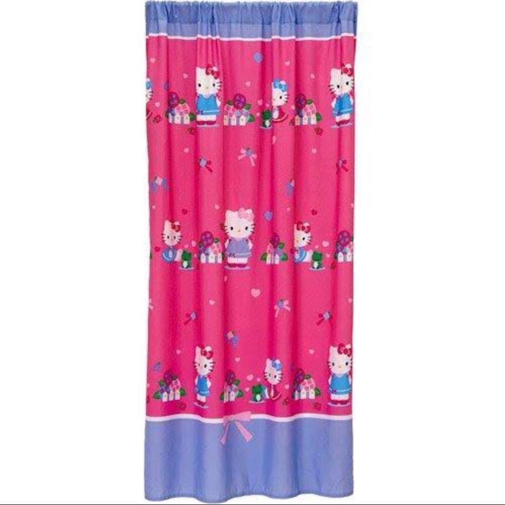 Hello Kitty Girls Window Panel w/Tie Back (1 Panel 1 Tie Back) Decor - Picture 3 of 4